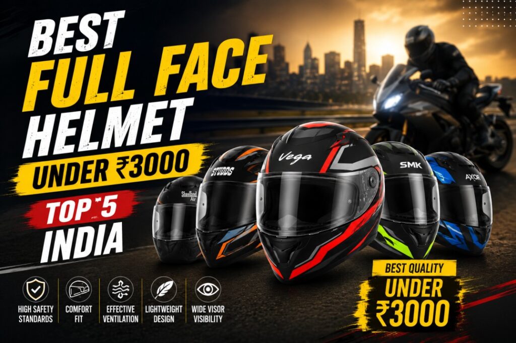 Best Full Face Helmet Under 3000 — Top 5 India