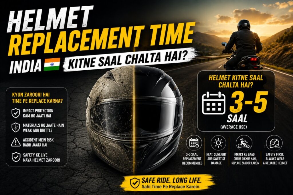 Helmet Replacement Time India — Kitne Saal Chalta Hai?