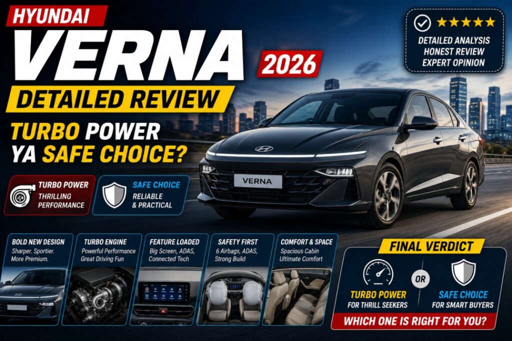 Hyundai Verna 2026 Detailed Review — Turbo Power ya Safe Choice?