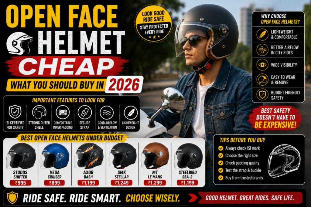 Open-Face Helmet Cheap—What You Should Buy in 2026