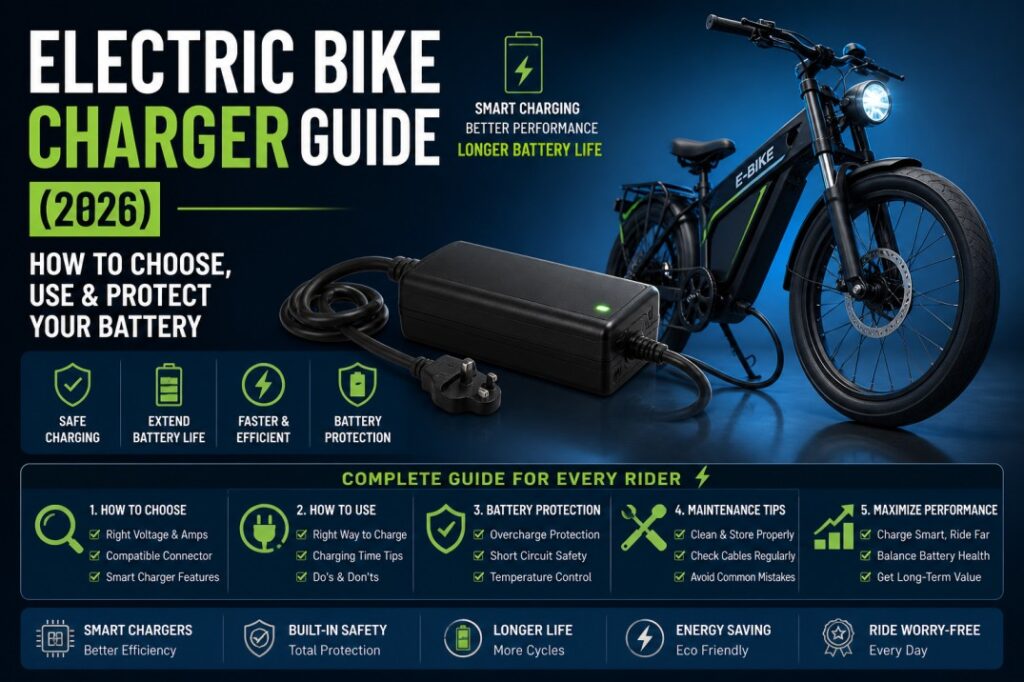 Electric Bike Charger Guide (2026): How to Choose, Use & Protect Your Battery