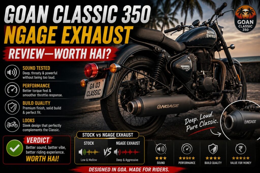 Goan Classic 350 Ngage Exhaust Review—Worth Hai?