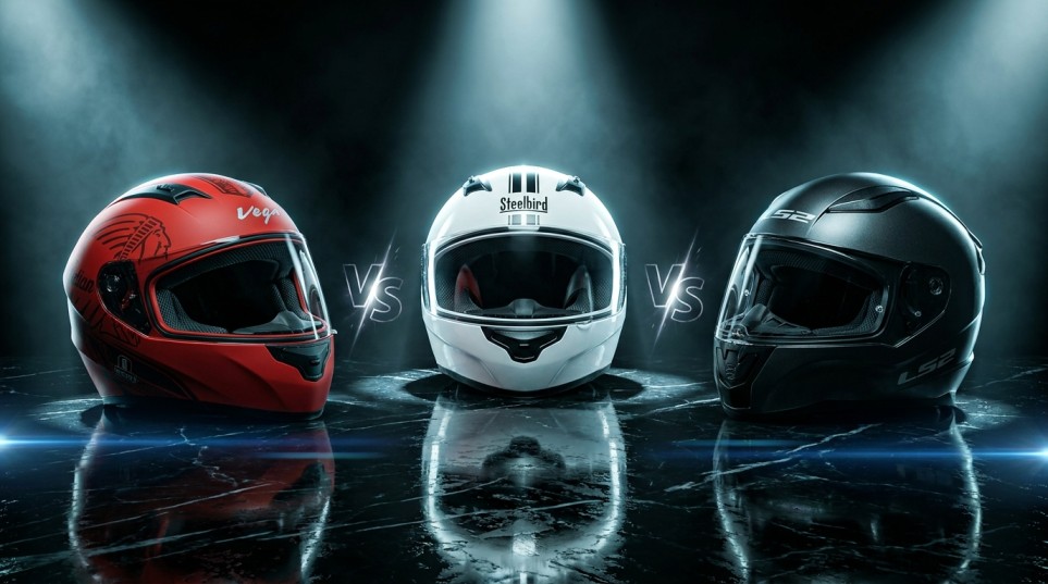 Steelbird vs Vega vs LS2 — 3000 Mein Best Kaun?